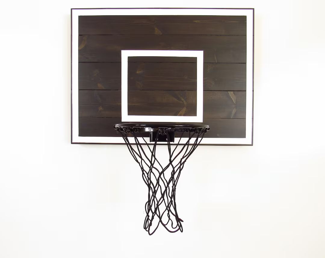 Black and White Basketball Hoop for Wall Handmade Indoor - Etsy | Etsy (US)