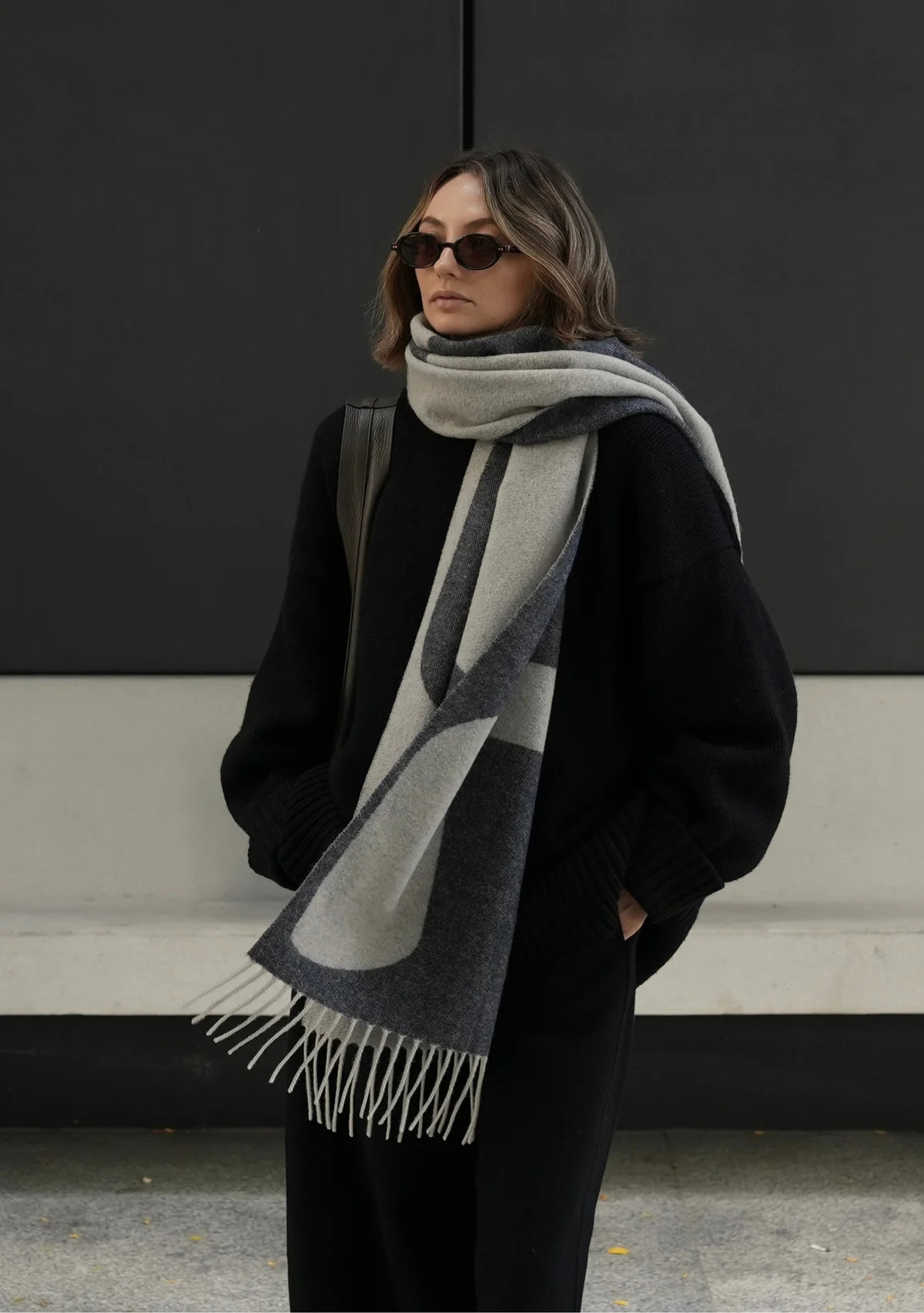 TBCo x Chloe Hayward Scarf in Silver Lining Reversible | The Tartan Blanket Co.