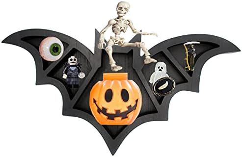 2021 Cute Halloween Bats Home Decorations Indoor - Wooden Bat Shelf Wall Decor for Kids Bedroom -... | Amazon (US)