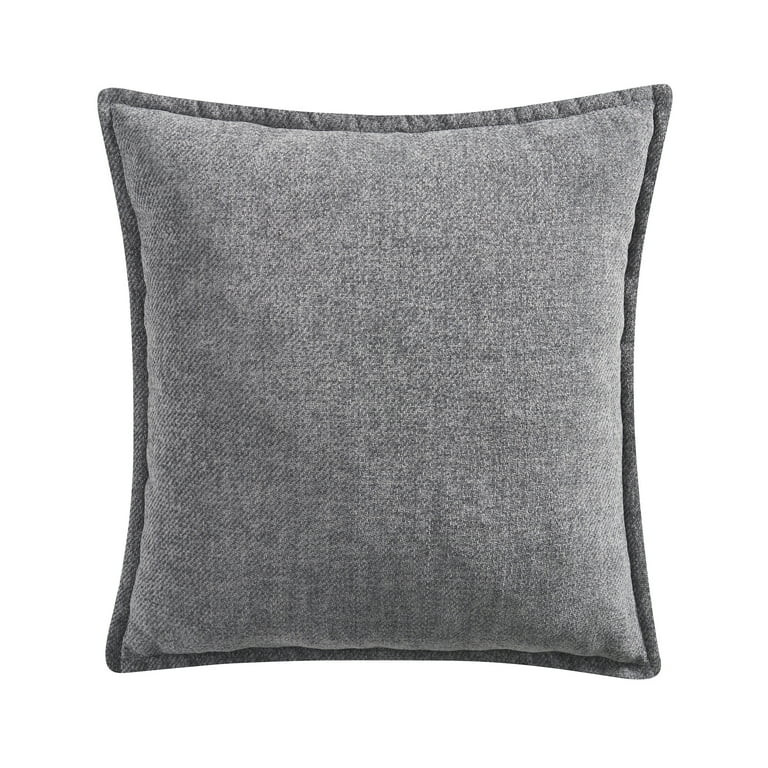 Mainstays 22" x 22" Grey Chenille Flange Decorative Pillow - Walmart.com | Walmart (US)