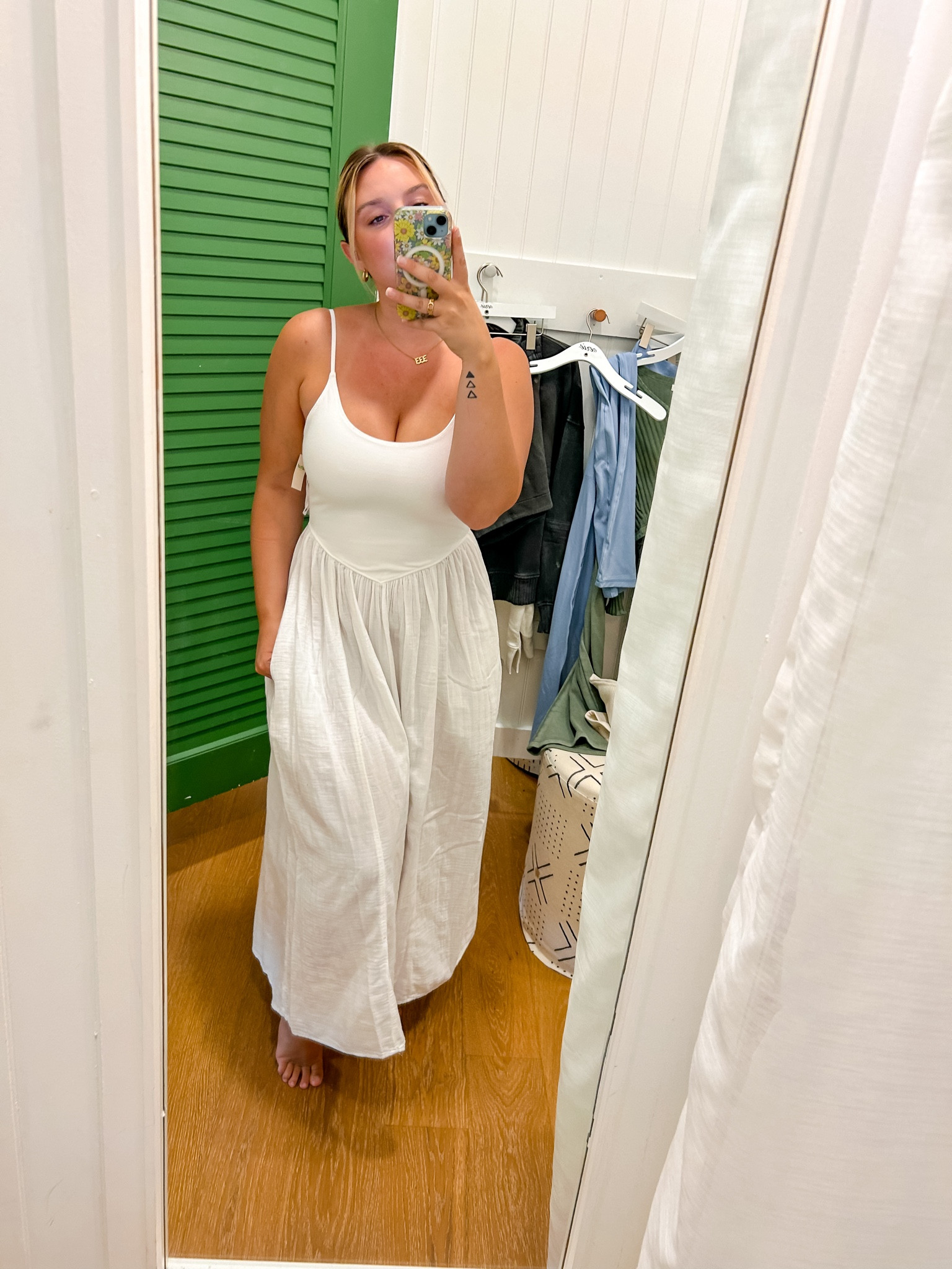 long dress off shoulder The Mode Sheer Knit Off The Shoulder Maxi Dress in White
