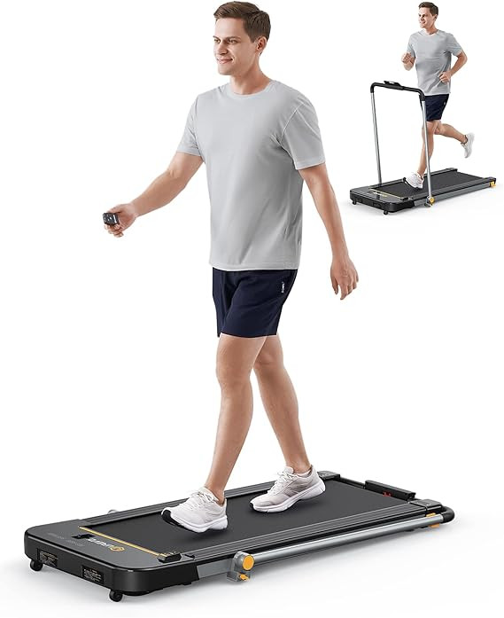 UREVO 2 in 1 Under Desk Treadmill, 2.5HP Folding Electric Treadmill Walking Jogging Machine for H... | Amazon (US)