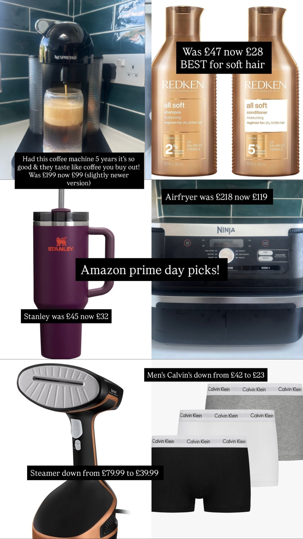 Amazing Amazon prime day deals on things I use everyday! 

Amazon deals, Amazon prime day, prime day picks, coffee machine, airfryer, Stanley cup 

#LTKxAmazon