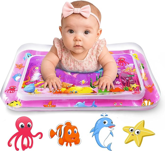 Yeeeasy Tummy Time Water Mat for Girl, Baby Girl Toys for 0, 3, 6, 9, 12 Months, Baby Girl Gifts,... | Amazon (US)