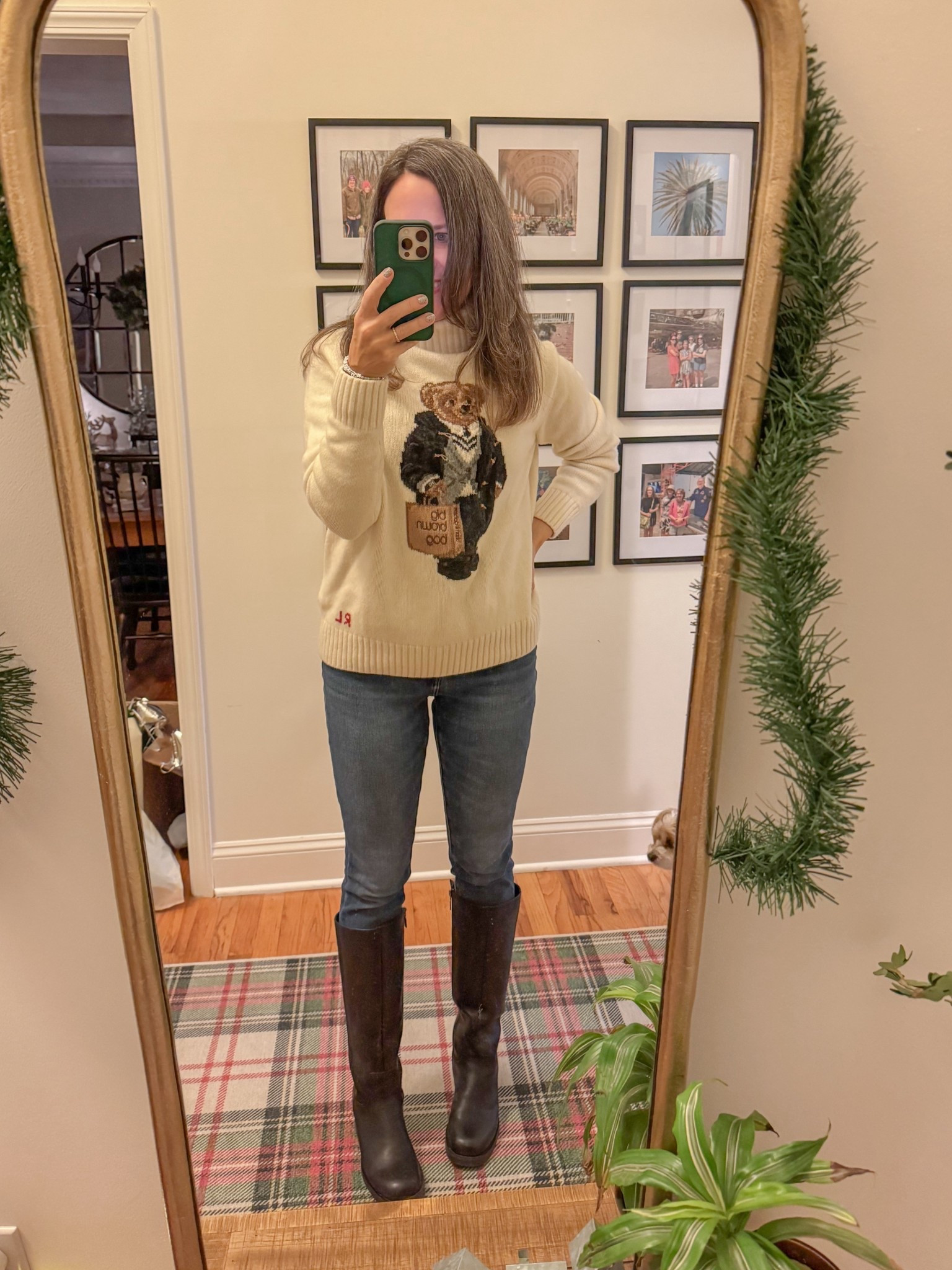 What I wore for a winter date night! My Bloomingdale’s Ralph Lauren polo bear sweater is so comfortable and warm. 

#LTKPetite #LTKOver40 #LTKSeasonal