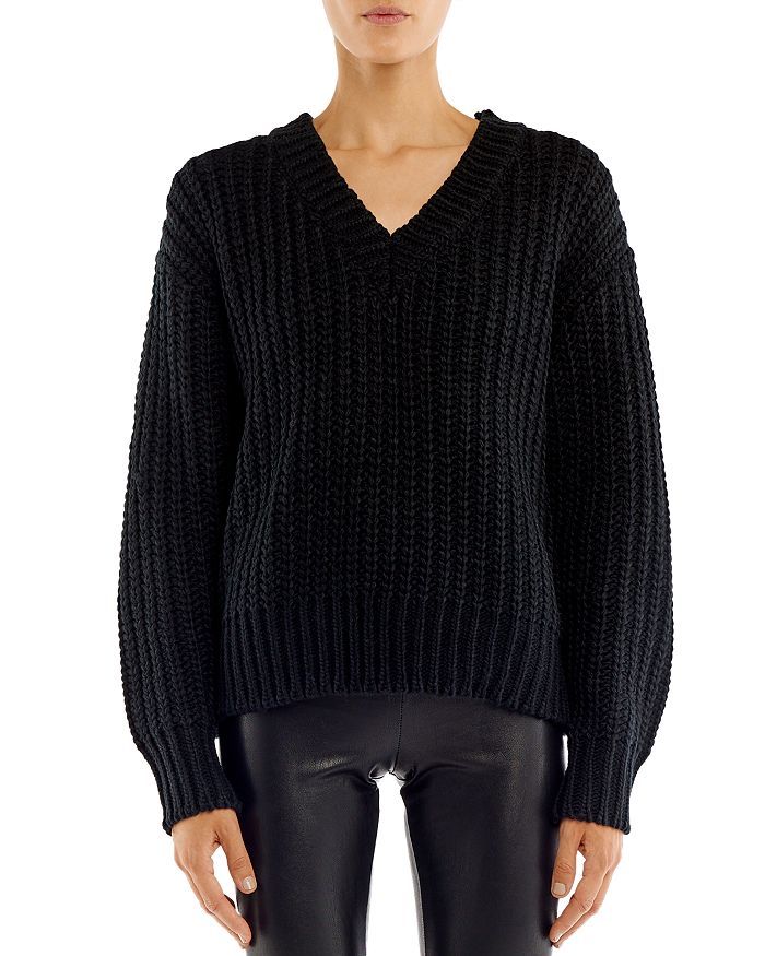 Katja Rib Knit V Neck Sweater | Bloomingdale's (US)