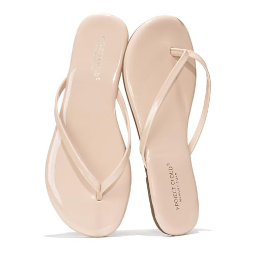 Project Cloud Flip Flops for Women Footwear- Lightweight and Memory Foam Insole Sandals for Women 2026 - Durable Non-Slip Beach Essentials Flats for Women Sandals (Foundations, NUDEPA, 6) | Amazon (US)