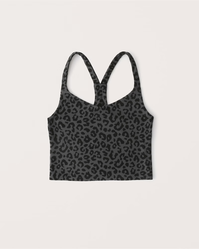 Leopard Seamless Ribbed Racerback Scoopneck Tank | Abercrombie & Fitch (US)