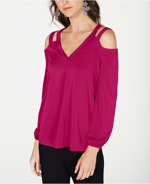 INC International Concepts I.N.C. Cutout Cold-Shoulder Top, Created for Macy's   & Reviews - Wome... | Macys (US)