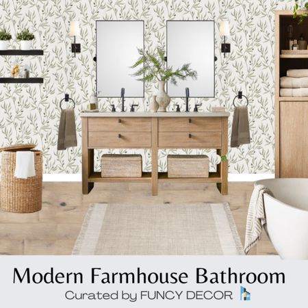 Create a spa-like experience in your bathroom with our modern farmhouse design that incorporates early tones and natural textures 

#LTKstyletip #LTKhome