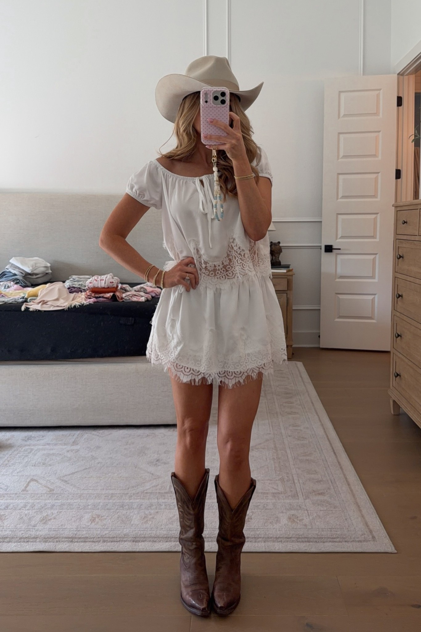 top: xs // skort: xs — looove this target set! comes in a few other color options. styled it western here, but i’ll add the links to some perfect fall boots from target you could pair with it.