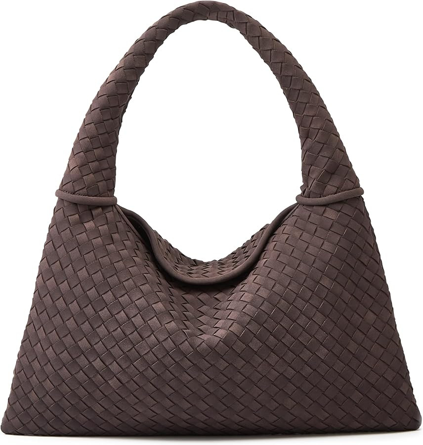 Suede Woven Hobo Bags Purses for Women Woven Leather Bag Vintage Tote Bag Retro Handbag Satchel 2... | Amazon (US)