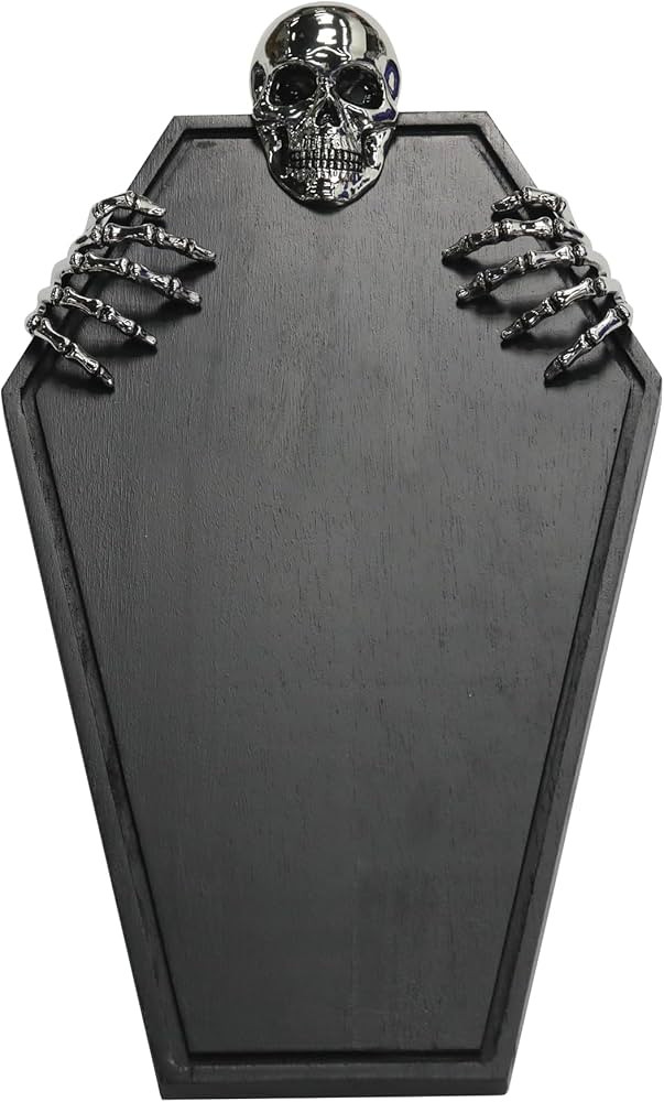 Celebrate It 17" Black & Silver Skeleton Cheese Board Halloween Décor & Party Supplies | Amazon (US)