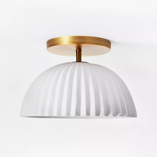 Scalloped Semi-Flush Mount Ceiling Light Brass - Threshold™ designed with Studio McGee | Target