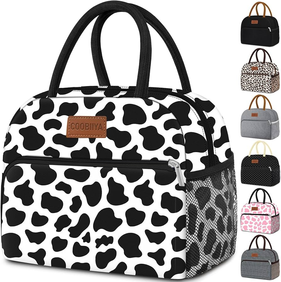Coobiiya Lunch Bag Women, Lunch Box Lunch Bag for Women Adult Men, Small Leakproof Cute Lunch Tot... | Amazon (US)