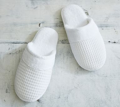 Waffle Weave Resort Slippers | Pottery Barn (US)