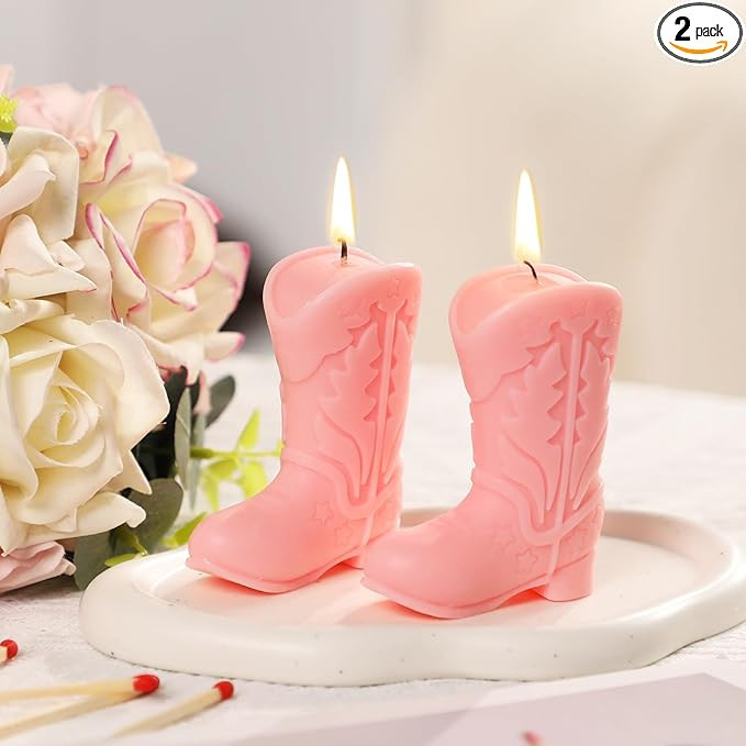 Tuitessine Cowgirl Gifts Cowboy Boot Candle Decorative Novelty Candles Natural Soy Wax Lavender S... | Amazon (US)