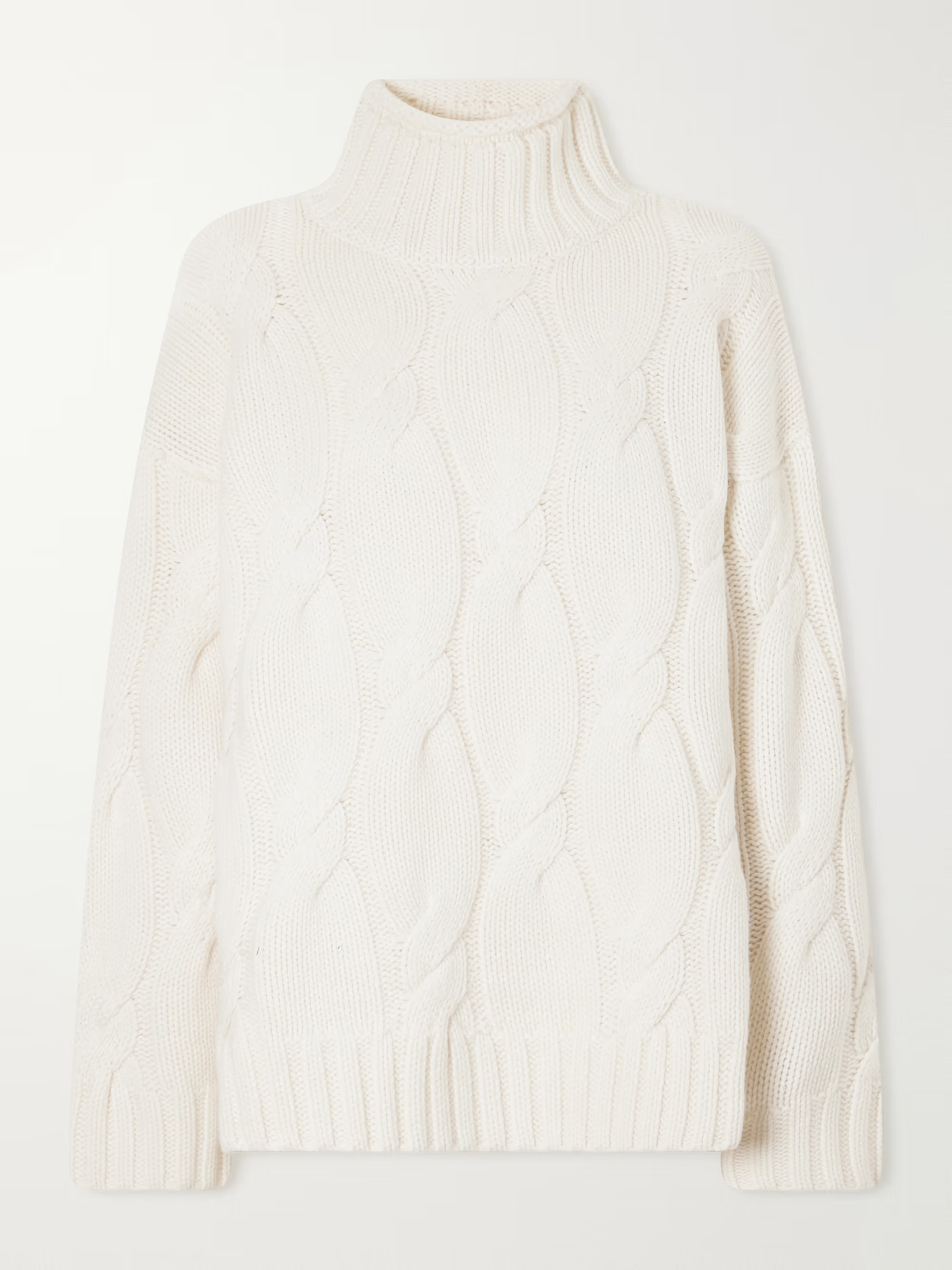 LOULOU DE SAISON Wara cable-knit cashmere turtleneck sweater | NET-A-PORTER (UK & EU)