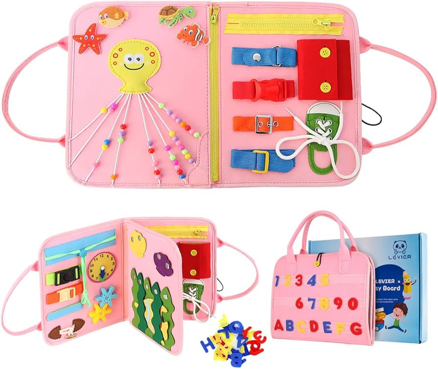 Levier Busy Board,Quiet Book,Soft Activity Books for Babies,Felt Activity Book Soft Sensory Touch... | Amazon (US)