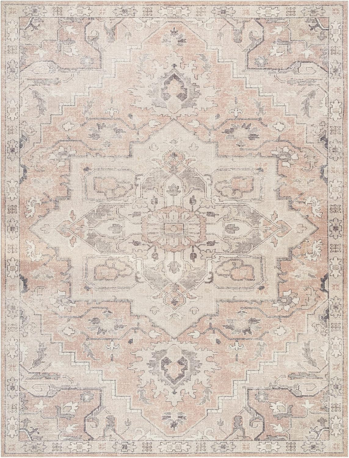Becki Owens x Surya Elle Medallion Area Rug , 5'3" x 7', Taupe | Amazon (US)