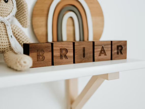 Custom Name Wooden Blocks • Handmade Personalized Blocks on Solid Wood • Montessori Wooden T... | Etsy (US)