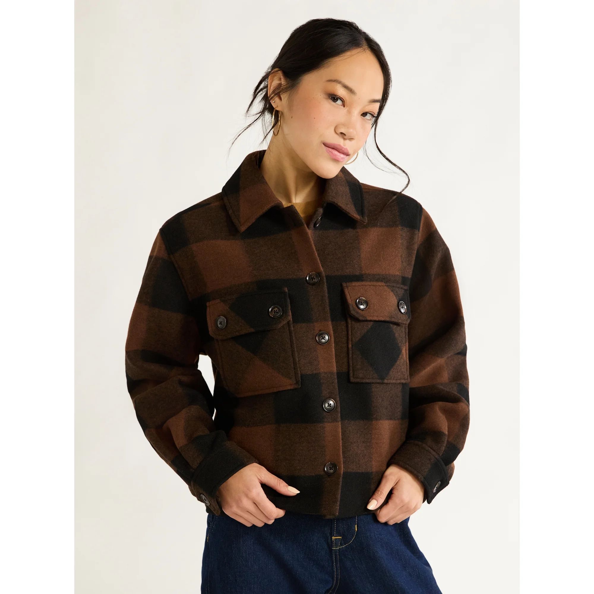 Free Assembly Women's Cropped Utility Jacket, XS-XXL | Walmart (US)