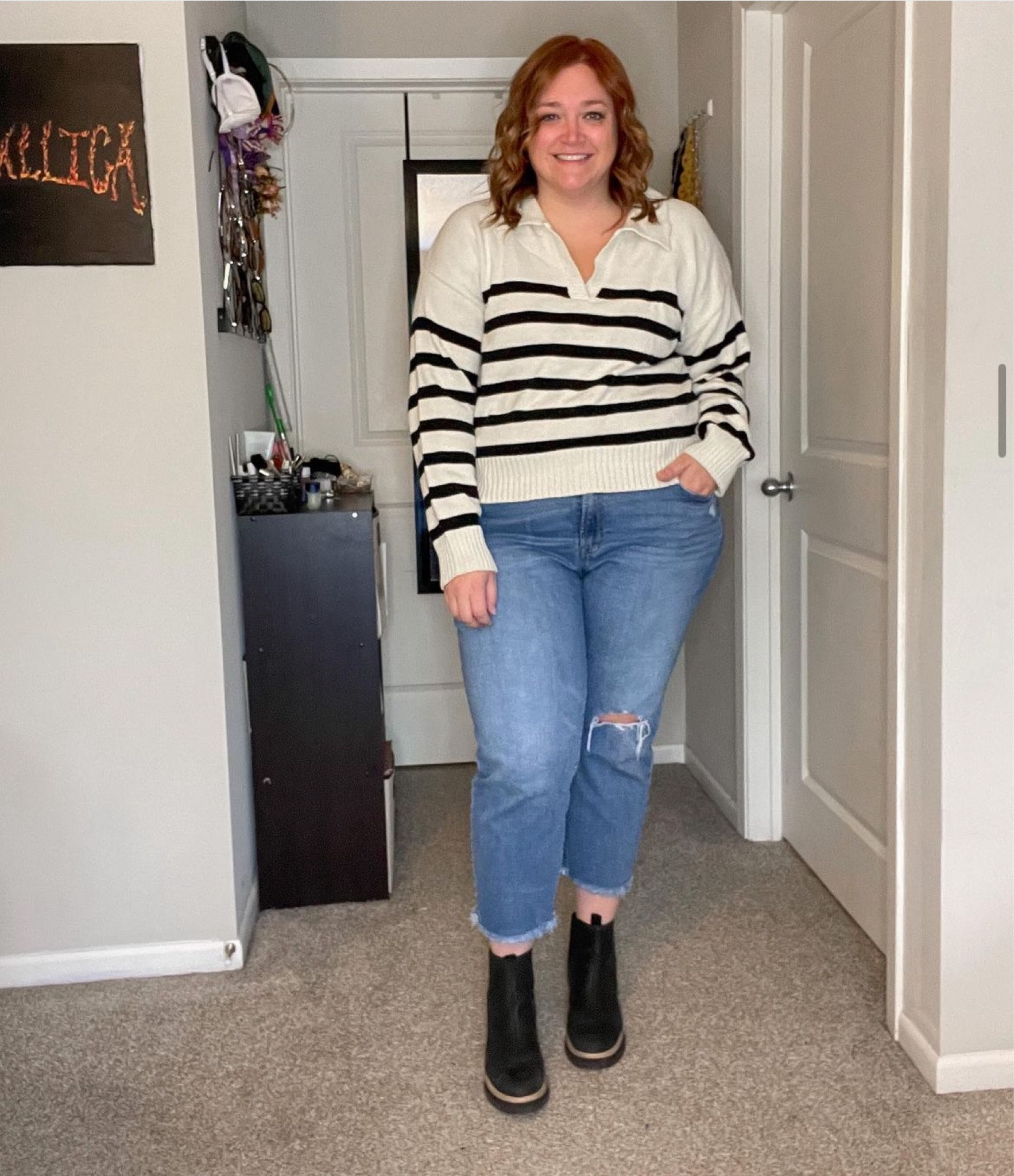 I’m loving that these v neck collared sweaters are coming back even though I hate them the first time around 😬Maybe it’s because I’m old now 😂

Wearing the 2X in this sweater.

#plussizefashion #curvyfashion #fallfashion #fallstyle #fallfashiontrends #sweataweatha #cidergang

#LTKStyleTip #LTKMidsize #LTKPlusSize