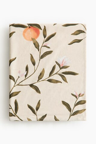 H & M - Patterned Linen-Blend Tablecloth - Beige | H&M (US + CA)