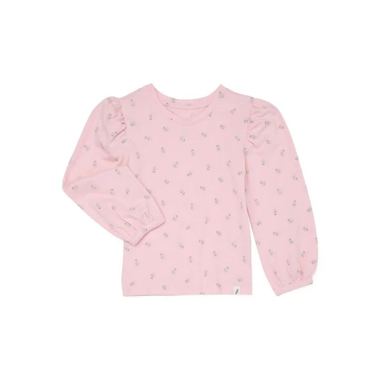 easy-peasy Toddler Girls Puff Long Sleeve Shirt, Sizes 18M-5T | Walmart (US)