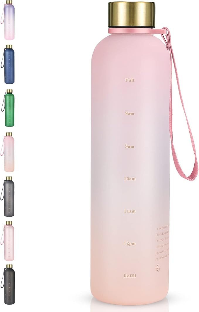 Sursip 32 oz Motivational Water Bottle with Time Marker，Reusable Water Bottle Perfect for the g... | Amazon (US)