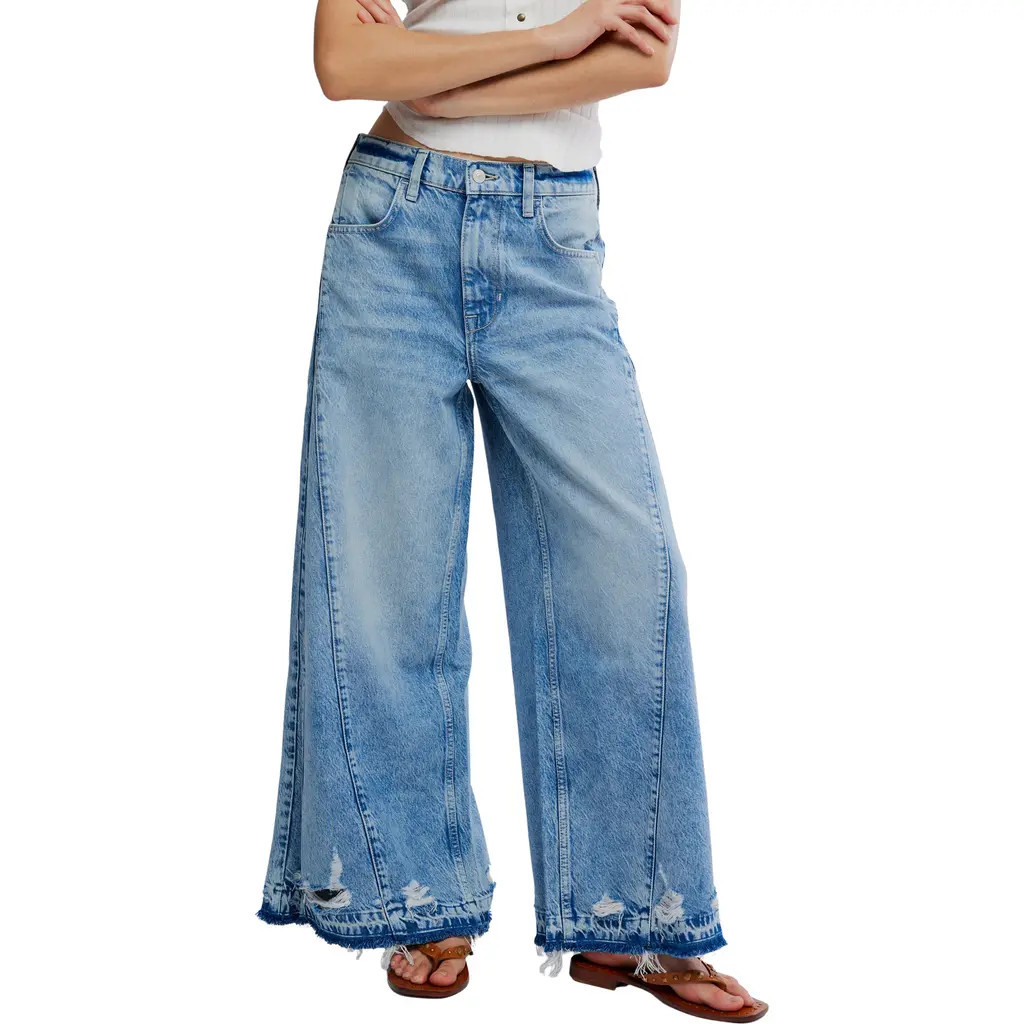 Free People Apollo Wide Leg Jeans in Streamline at Nordstrom, Size 26 | Nordstrom