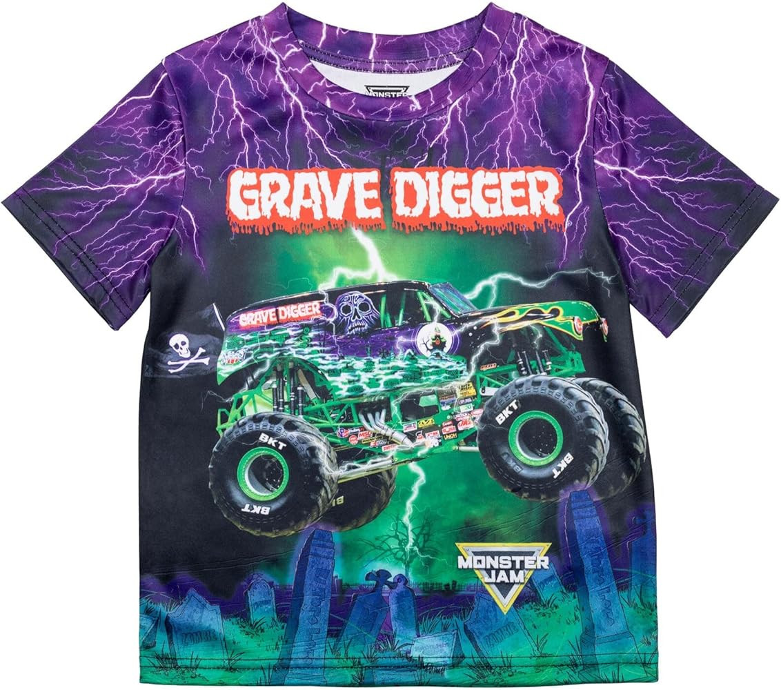 Monster Jam T-Shirt Toddler to Big Kid Grave Digger El Toro Loco Megalodon | Amazon (US)