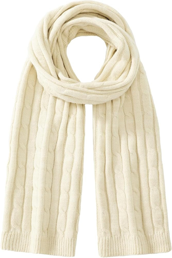 Passionbility Winter Scarf for Women Warm Winter Knit Scarf Cable Chunky Soft Scarves for Cold We... | Amazon (US)