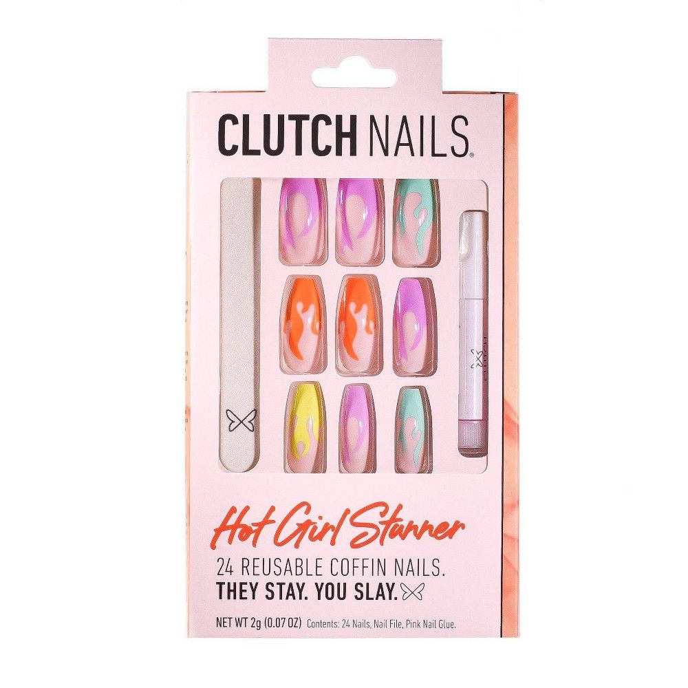 Clutch Nails Press-On Fake Nails - Hot Girl Stunner - 24ct | Target