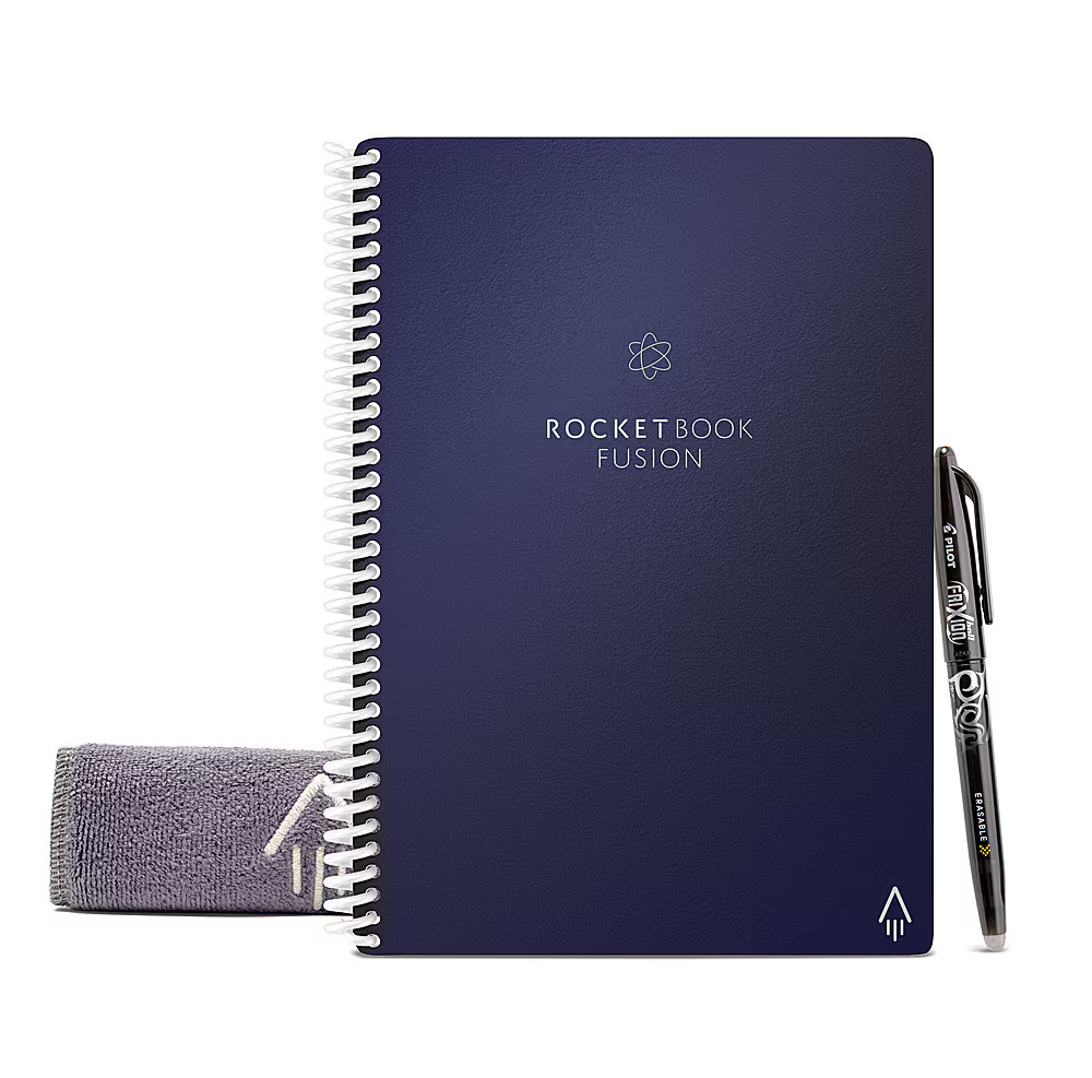 Rocketbook Fusion Smart Reusable Notebook 7 Page Styles 6" x 8.8" Midnight Blue EVRF-E-RC-CDF-FR ... | Best Buy U.S.
