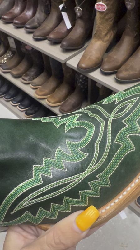 These green western boots are so pretty 💚. The stitching is so vibrant  

#LTKFestival #LTKshoecrush #LTKstyletip
