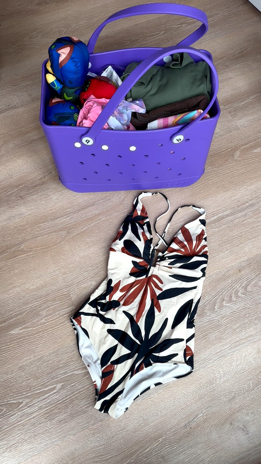 Getting ready to head to the pool with the kids ☀️
Our Bogg Bag is a must — fits everything, easy to clean, and the best for mom life on pool days. And this Women’s Ring-Front Medium Coverage One Piece Swimsuit in the botanical floral leaf print is SO flattering and supportive. The crisscross back detail is super cute + holds you in without being uncomfortable. 10/10 mom suit approved ✅
Linking the suit + our pool day essentials!
#LTKSwim #LTKSummer #PoolDayEssentials #MomLife #MomStyle #BoggBag #FamilyPoolDay #MomApprovedSwim #MomSummerStyle #PoolDayWithKids #SwimsuitTryOn #AffordableSwim #SummerMomUniform

#LTKKids #LTKSwim #LTKTravel