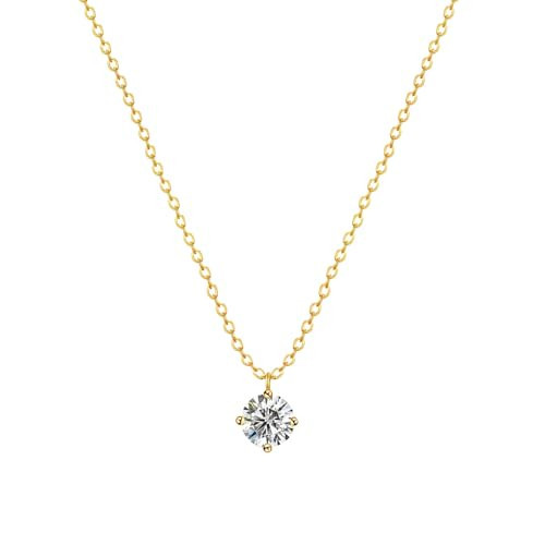 Zeffy Diamond Necklace Cubic Zirconia Necklaces Cute Tiny Gold Rhinestone Dainty Gold Necklace Jewelry Gifts for Women | Amazon (US)