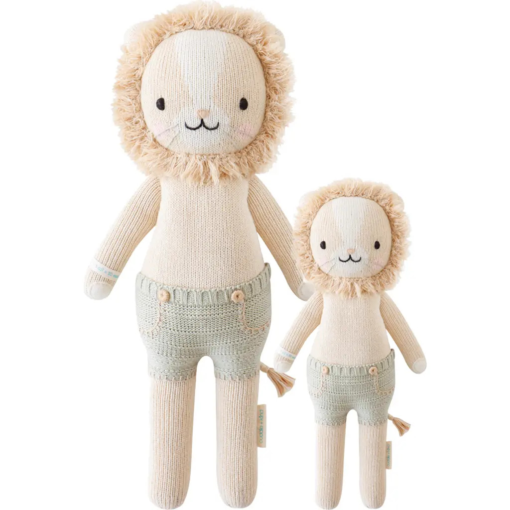 cuddle+kind Little Sawyer the Lion Stuffed Animal in Green/Beige at Nordstrom | Nordstrom