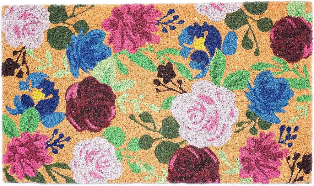 Calloway Mills 107342436 Boho Flowers Doormat (24" x 36") Natural, Black | Amazon (US)