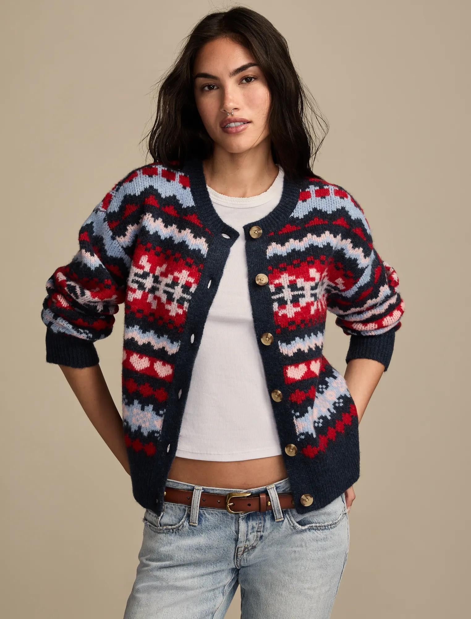 Lucky Brand Women's Fairisle Cardigan | Shop Simon