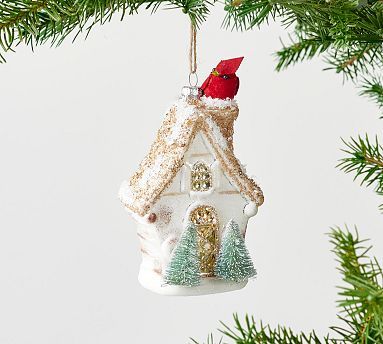 House With Cardinal Ornament | Pottery Barn (US)