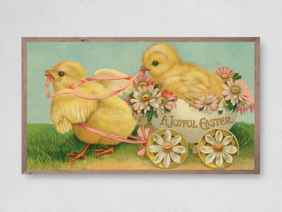 Samsung Frame TV Art Easter, Vintage Easter Chicks, Instant Download, Spring, Easter, Frame TV Ar... | Etsy (US)