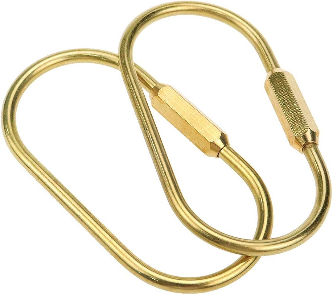 LC LICTOP Ellipse Shape Screw Lock Clip Keychain 2pcs | Amazon (US)