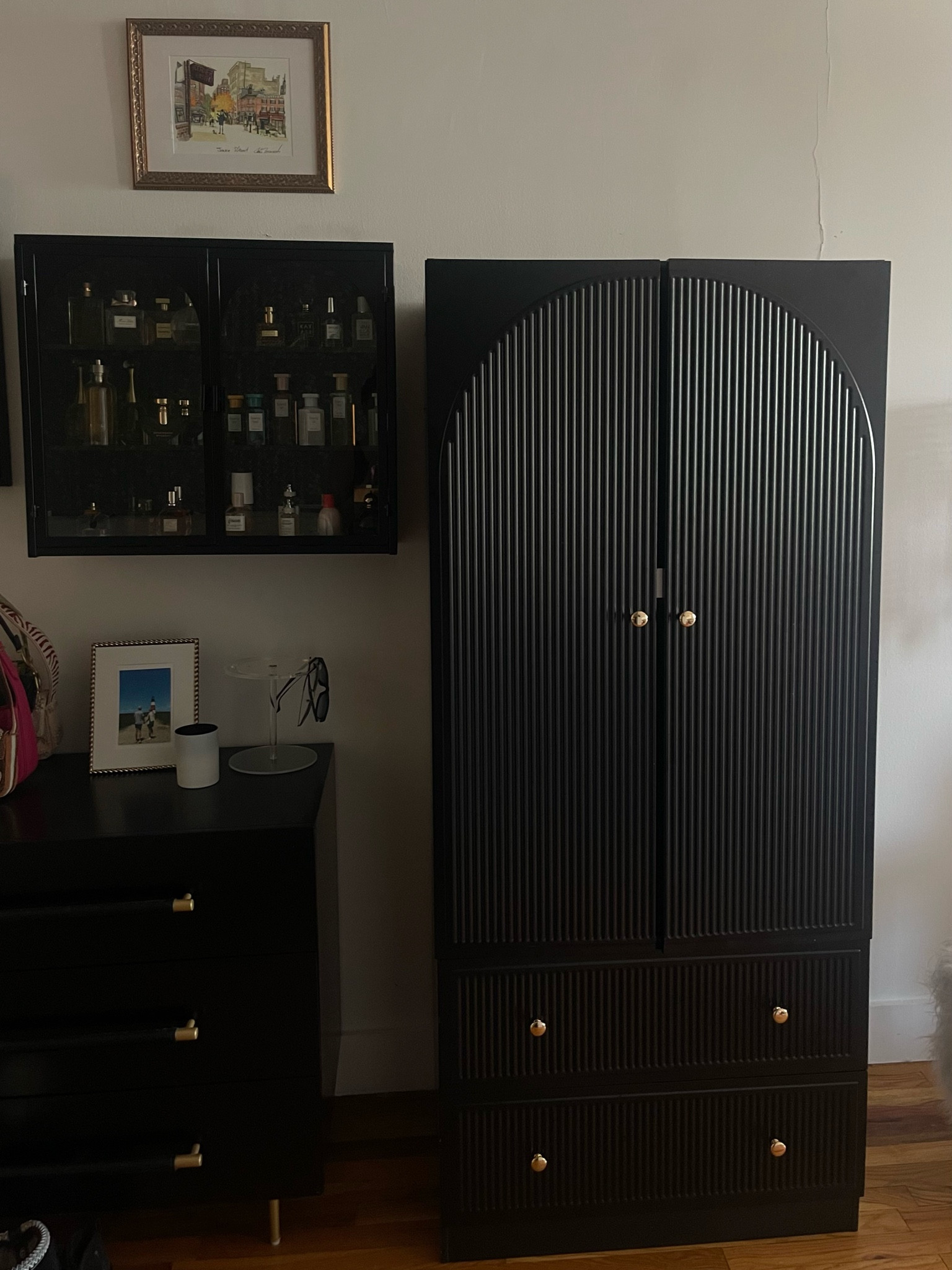 Making small home upgrades to declutter our studio apartment! Just got in this dresser/armoire/wardrobe to get rid of our clothes rack. So chic! 

#LTKStyleTip #LTKHome