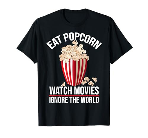Funny Popcorn Movie Gift | Cute Popped Corn Lover Men Women T-Shirt | Amazon (US)