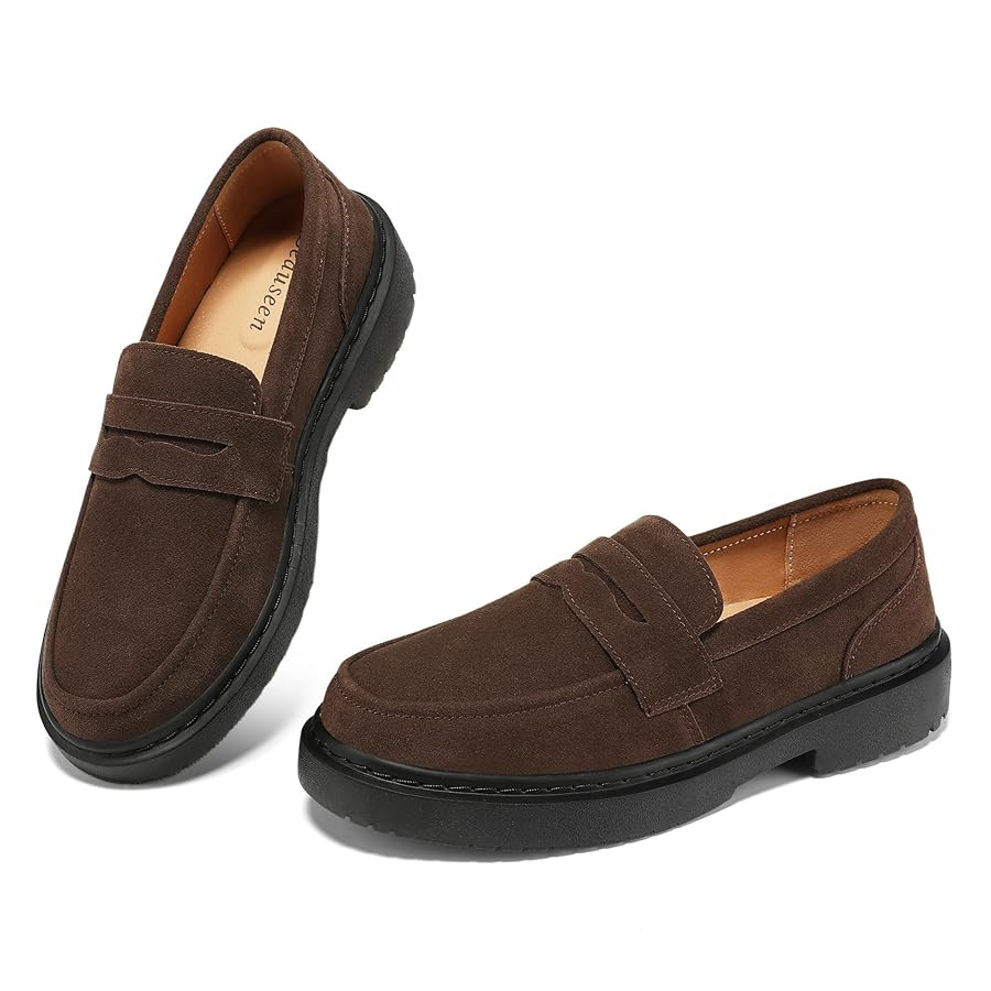BEAUSEEN Women's Suede Penny Loafers Casual Lightweight Slip On - Comfortable Walking Shoes,Chic ... | Amazon (US)