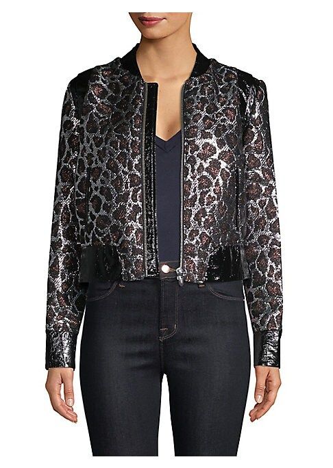 Metallic Leopard Jacket | Saks Fifth Avenue