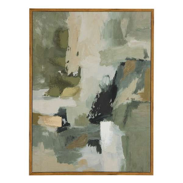 Framed Green Abstract Canvas | At Home