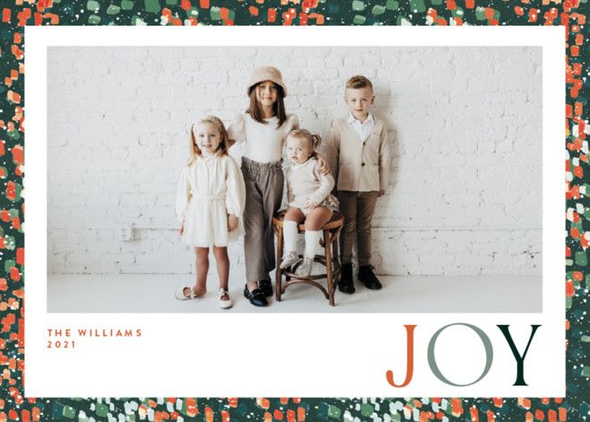"joyful dash" - Customizable Holiday Photo Cards in Orange by Robin Ott. | Minted